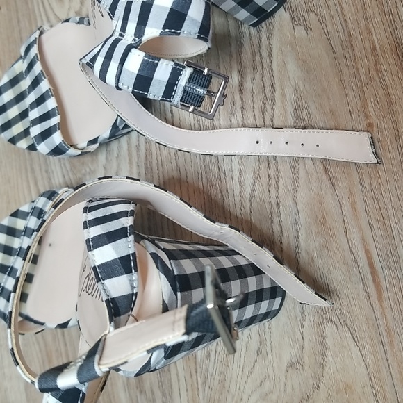 Libby Edelman Le Amanda Womens Strappy Gingham Block Heel Platform Sanda… - Picture 9 of 15